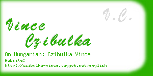 vince czibulka business card